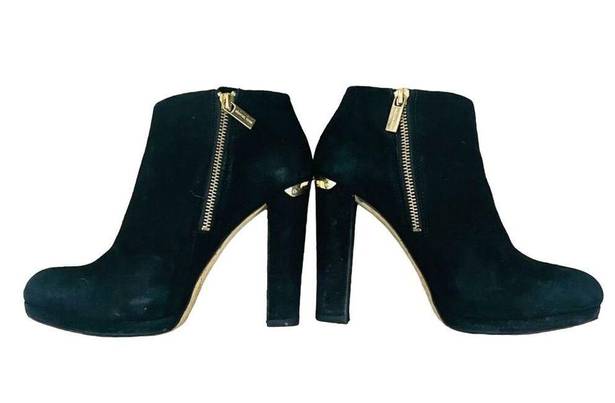 Michael Kors  Haven Bootie Black Suede Ankle Boots