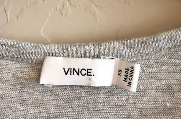 Vince 𝅺 SPLIT NECK RACER BACK LINEN TANK TOP