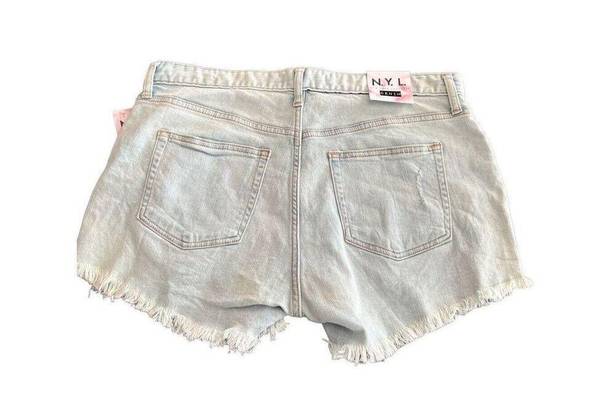 New York Laundry  Vintage High Rise Light Wash Womens Denim Shorts size 13