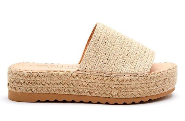 Matisse Footwear Beach by Matisse Del Mar Natural Braided Raffia Jute Platform Sandals