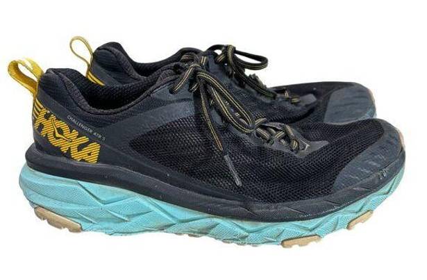 Hoka  One One Challenger ATR 5 Trail Running Shoes Women’s Size 8 Black Blue FAIR