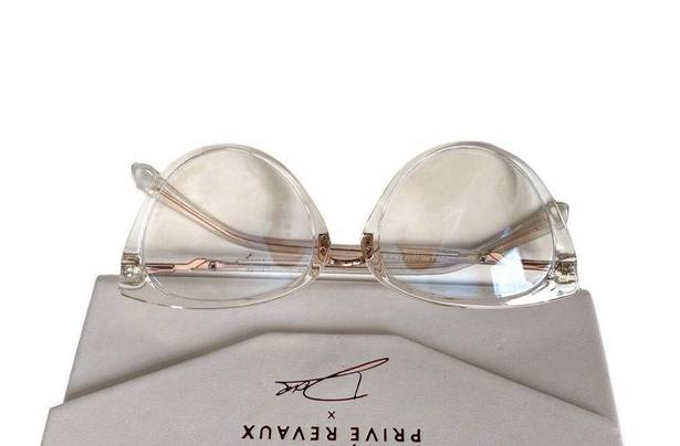 Dove Prive' Revaux x  Cameron Exclusive Retro Clear Cat Eye Blue Light Glasses