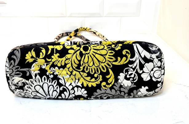 Vera Bradley Retired Yellow Black "Baroque" Eloise Kisslock Satchel Handbag