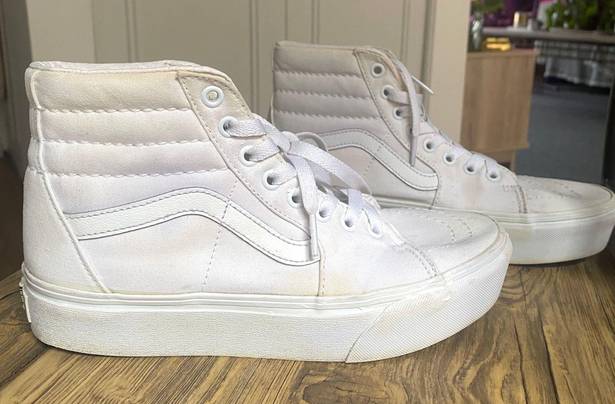 Vans Platform White Hightops