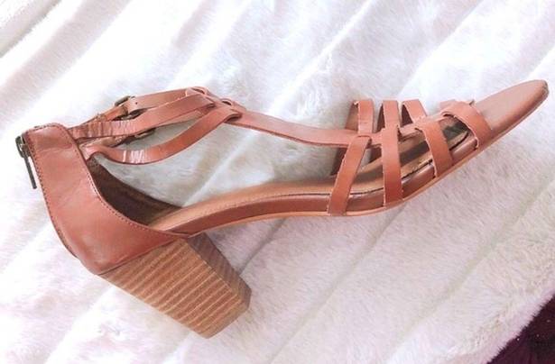 Krass&co GH Bass &  Leather Sandals Block Heel Size 9.5M, Retail $89