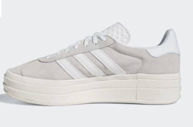 Adidas NWT  Gazelle Bold Shoes Grey Two/Cloud White/Core White W5