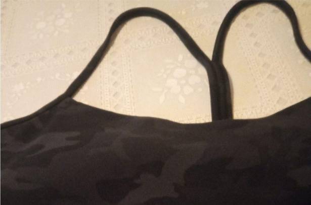 Lululemon  Flow Y Bra *Nulu Incognito Camo Multi Grey (First Release) 12 *no pads