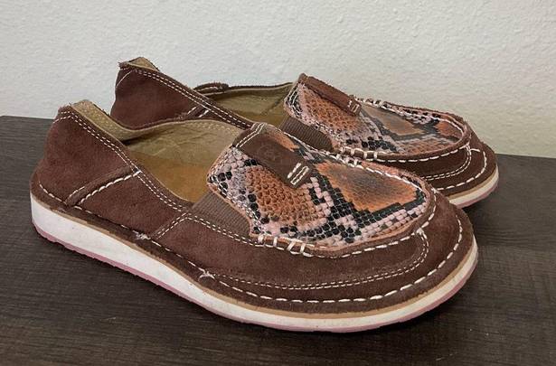 Ariat  Ladies Cruiser Slip On Snakeskin Loafer Brown, Pink, Black Size 6 B