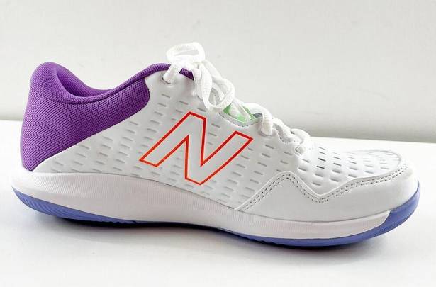 New Balance  696 V4 Athletic Hard Court Tennis Shoes White / Mystic Purple 8