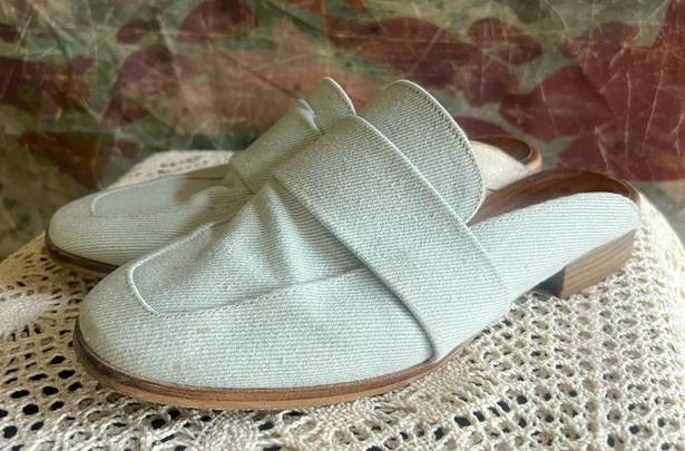 Free People At Ease Blue Denim Slip On Mules size 36