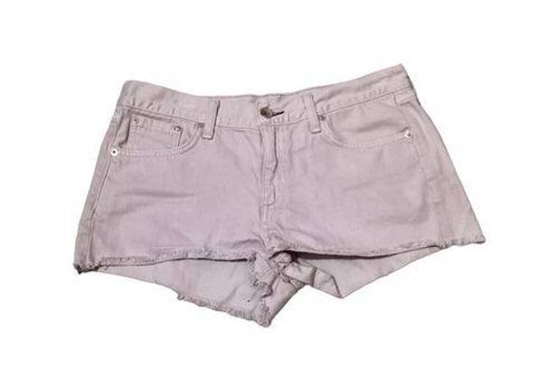 Rag and Bone  Lilac Purple High Rise Denim Mini Shorts 27