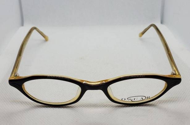 Oscar de la Renta NWOT  Valencia Brown & Yellow Prescription Glasses Frames