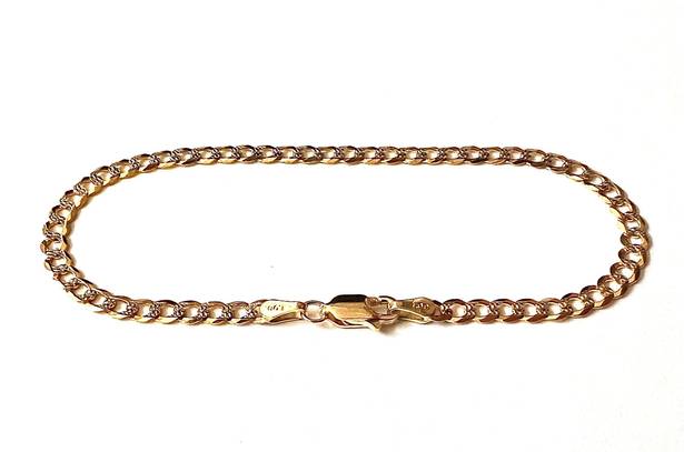 Tehrani Jewelry 14k Solid Gold Curb Cuban Pave Bracelet | Gift | Bracelet | Real Gold Bracelet |