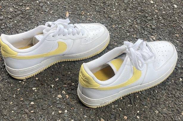 Nike White and yellow  air forces