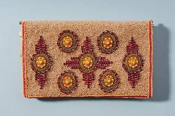 Anthropologie  Beaded Bali Clutch