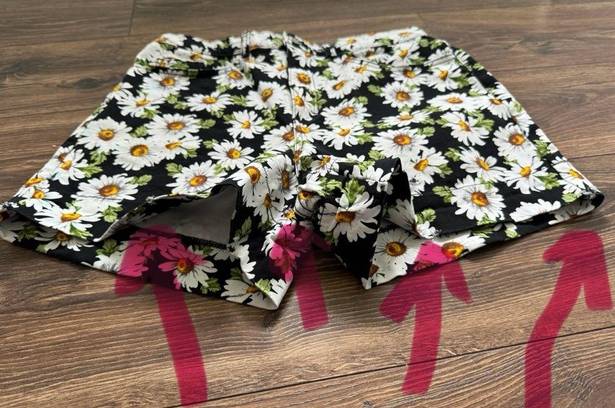 American Apparel  Daisy on Black Jean Shorts