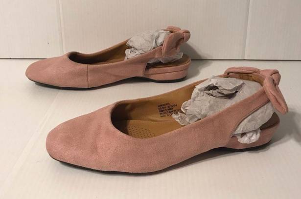 Comfort view sling back casual shoes faux suede pink women size 8