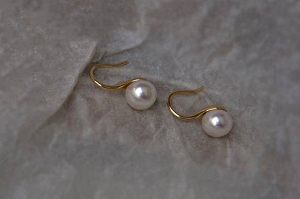 Elegant White Pearl Dangle Drop Earrings for Women,Pearl Earrings Gold