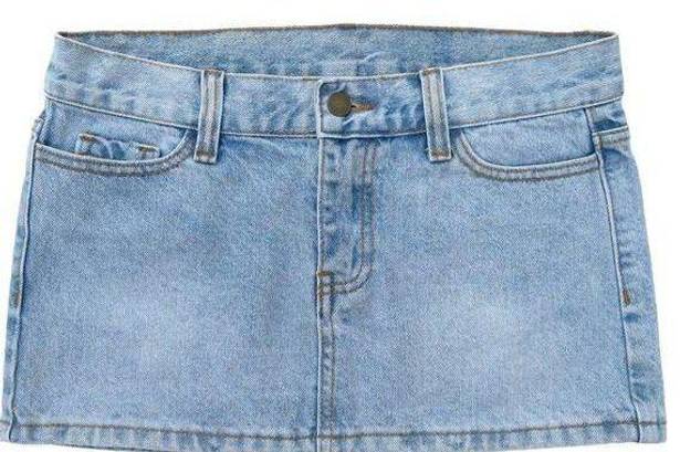 John Galt J. Galt Y2K Denim Low-Rise Micro Mini Jean Skirt Light Wash, S, NWOT