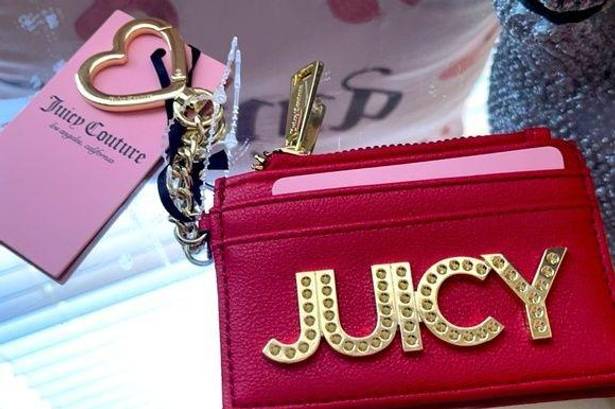 Juicy Couture red & gold cardholder