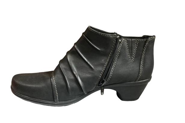 Earth Origins Rosa Black Ankle Boots Booties Womans Size 9