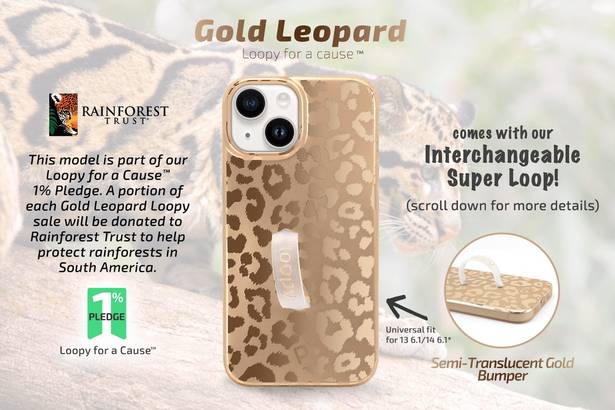 Loopy Gold Leopard iPhone 13 Pro Case