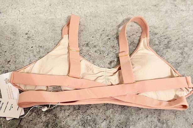 PilyQ  Light Pink Bikini Top Size Medium M NWT