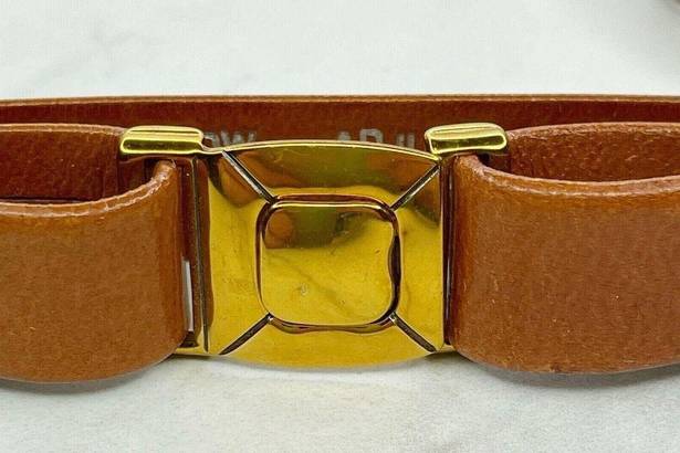 Krass&co Arrow Sales  Vintage Brown Adjustable Cowhide Leather Belt Size Small S Womens