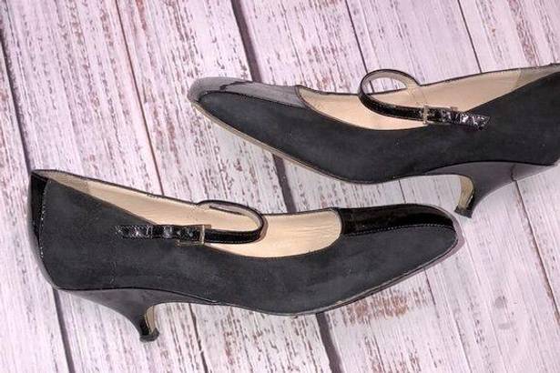 Kate Spade  black suede kitten heels size 6