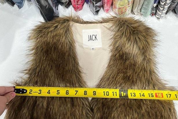 Jack by BB Dakota  Vest Castleton Faux Fur Sleeveless Festival Boho Retro