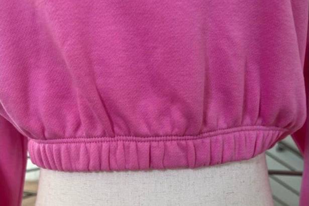 Naked Wardrobe  French Terry Hoodie in Bubblegum Pink