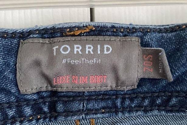 Torrid  Luxe Slim Boot Jeans Size 20S