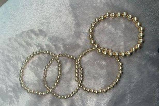 Francesca's gold Beaded Bracelet Set