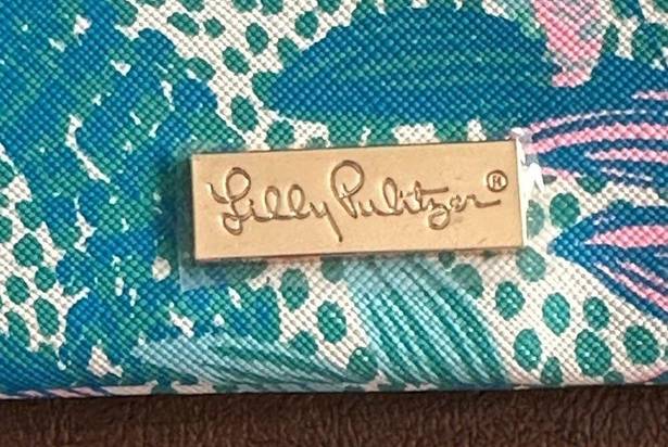 Lilly Pulitzer  Zip Wallet Holiday In The Sun Botanical Green NWOT