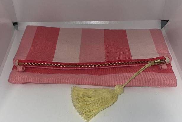 Tribe Alive  Striped Canvas Convertible Crossbody or Foldover Clutch Purse Bag