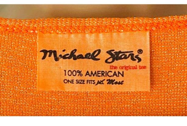 Michael Stars  Stretchy Orange V-Neck 3/4 Sleeve Women's Top ~ One Size Fits Most