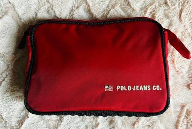 Polo Vintage 90’s  Jeans red Zip travel pouch