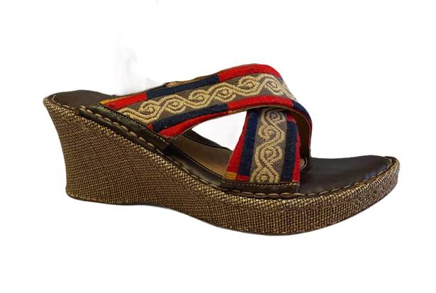 Born concept Born Crisscross Fabric Wedge Sandals 