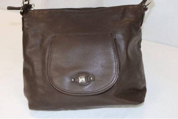 Stone Mountain Vintage  Genuine Leather Dark Brown Shoulder Bag - Large