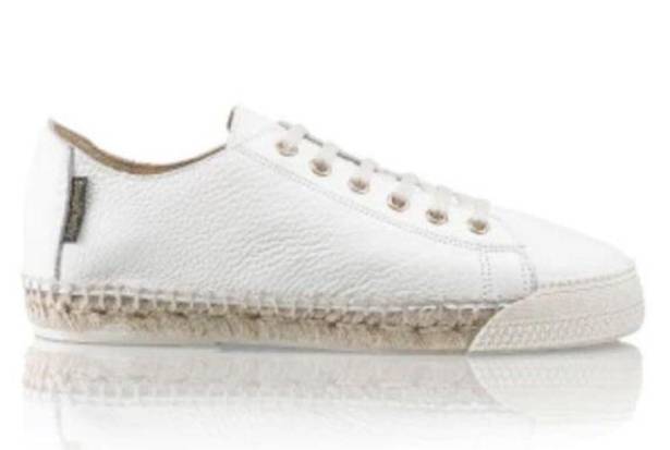 Russell  & Bromley Sugar Rush Plimsole White Leather Espadrille Sneakers Size 8