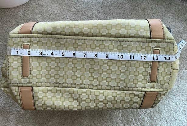 Nine West  Light Green Tote with Tan Faux Leather Trim