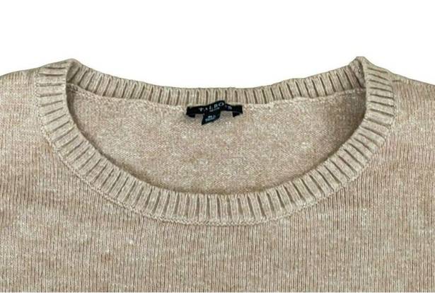 Talbots  Tan Petite Owl Sweater Knit Round Neck Pullover Long Sleeve Womens XLP