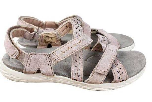 Earth Origins  Sandal Westfield Wendy Blush Pink Suede Adjustable Straps Size 10M