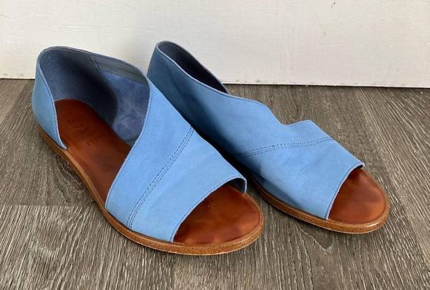 1. State  Blue Leather Celvin Slip On Sandals Women’s Size 8