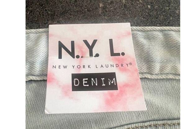 New York Laundry  Vintage High Rise Light Wash Womens Denim Shorts size 13