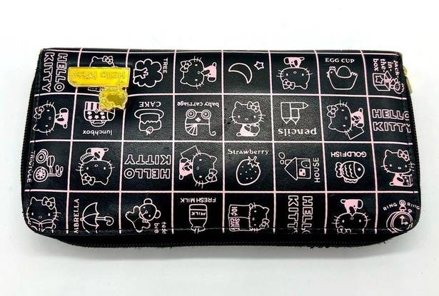 Sanrio  HELLO KITTY black and pink zip around wallet