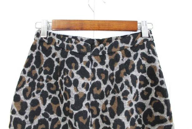 Lovers + Friends  Womens XS Leopard Print Mini Skirt Black Tan Mobwife Edgy