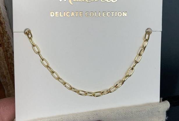 Madewell New Delicate Collection Demi-Fine Paperclip Chain