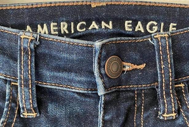 American Eagle  Super High Rise Raw Hem Jegging Crop Jeans