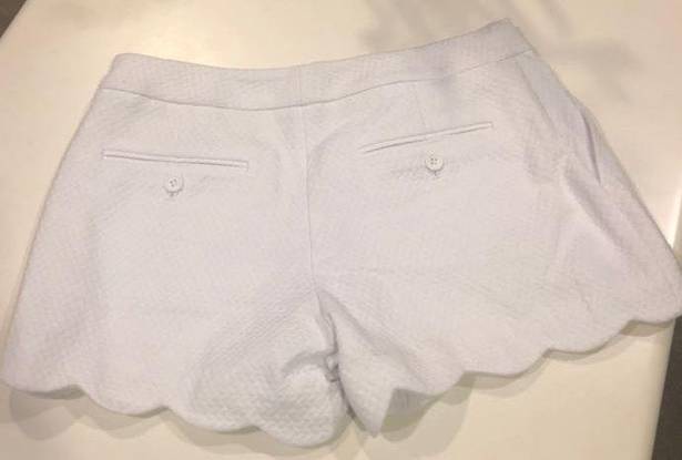 Club Monaco Scalloped White Shorts